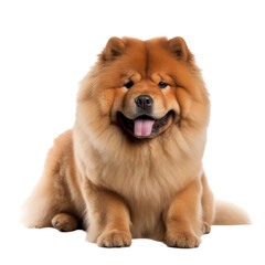 Chow Chow dog isolated on transparent background,transparency  - obrazy, fototapety, plakaty