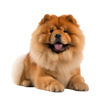 Chow Chow dog isolated on transparent background,transparency 