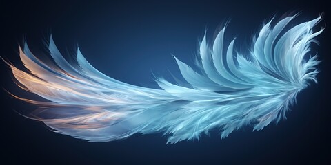Fototapeta na wymiar Ethereal phoenix plumes frozen in an abstract futuristic texture isolated on a transparent background