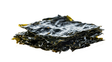 Fried seaweeds isolated on transparent background,transparency 