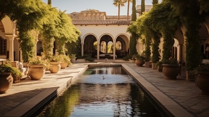The enchanting courtyard at marriage venue.