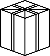 cardboard box icon outline