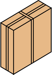 cardboard box illustration isolated