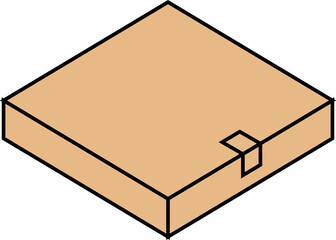 cardboard box illustration isolated