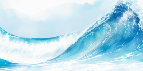 abstract soft blue and white abstract water color ocean wave texture background. Banner Graphic Resource as background for ocean wave and water wave abstract graphics