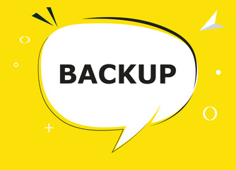 Backup speech bubble text. Hi There on bright color for Sticker, Banner and Poster. vector illustration.