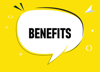 Benefits speech bubble text. Hi There on bright color for Sticker, Banner and Poster. vector illustration.