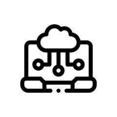 cloud computing line icon