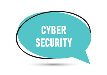 Cyber Security speech bubble text. Hi There on bright color for Sticker, Banner and Poster. vector illustration.