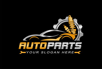 auto parts car service logo vector illustration template design ideas