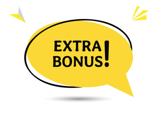 Extra bonus speech bubble text. Hi There on bright color for Sticker, Banner and Poster. vector illustration.