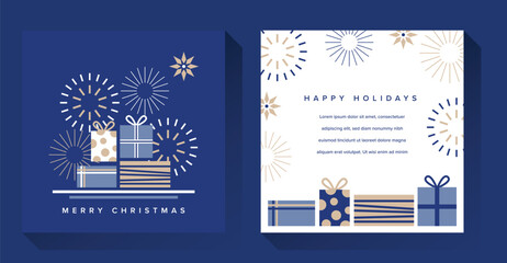 Modern and Simple Christmas Greeting Card Design
