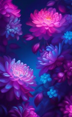 pink and blue flower