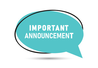 Important announcement speech bubble text. Hi There on bright color for Sticker, Banner and Poster. vector illustration.