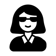 Secretary icon in vector. Illustration