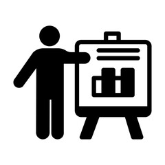 Presentation icon in vector. Illustration