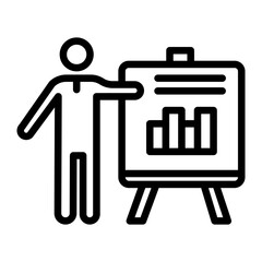 Presentation icon in vector. Illustration
