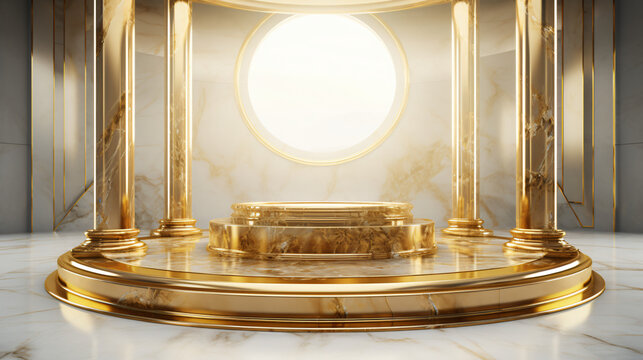 Luxury gold podium