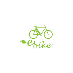 E bike logo icon isolated on transparent background