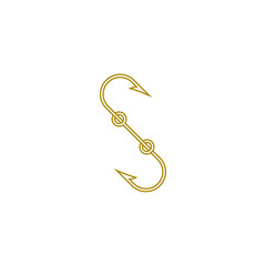 Obraz premium Fishing hook icon isolated on transparent background