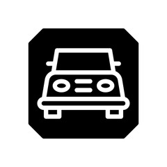 car parking glyph icon