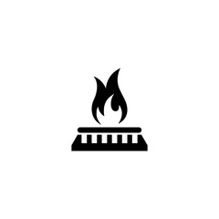 Gas stove icon isolated on transparent background