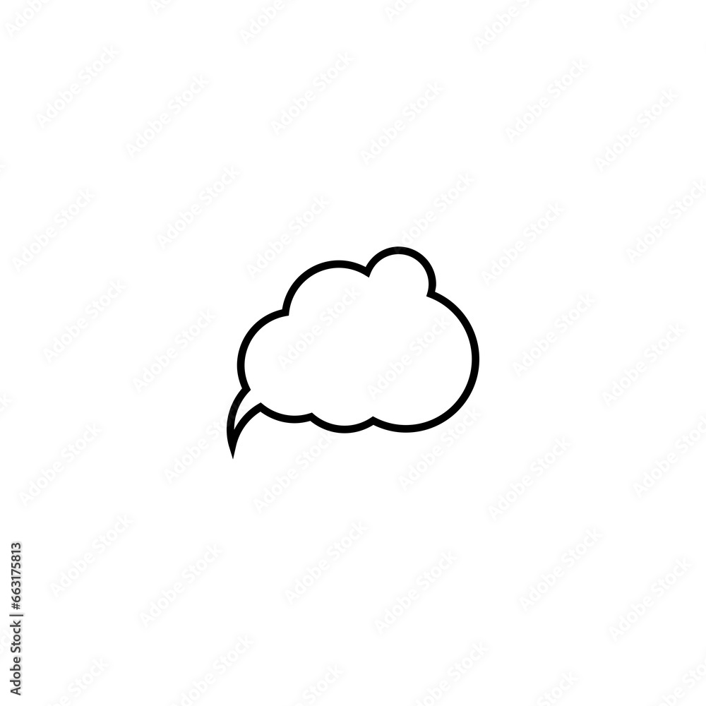 Poster speech and thought bubble icon isolated on transparent background