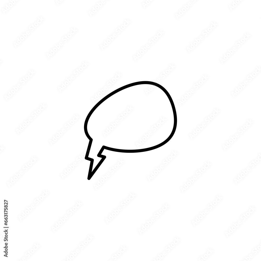 Poster speech and thought bubble icon isolated on transparent background