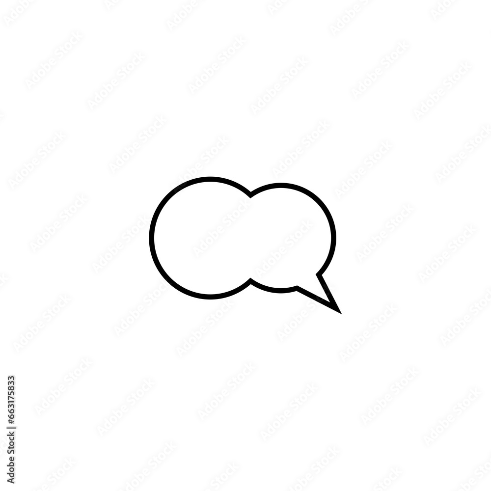 Poster speech and thought bubble icon isolated on transparent background