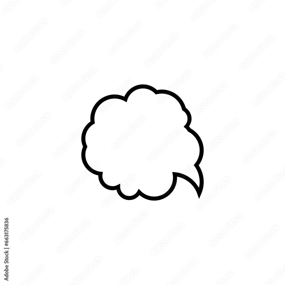 Poster speech and thought bubble icon isolated on transparent background