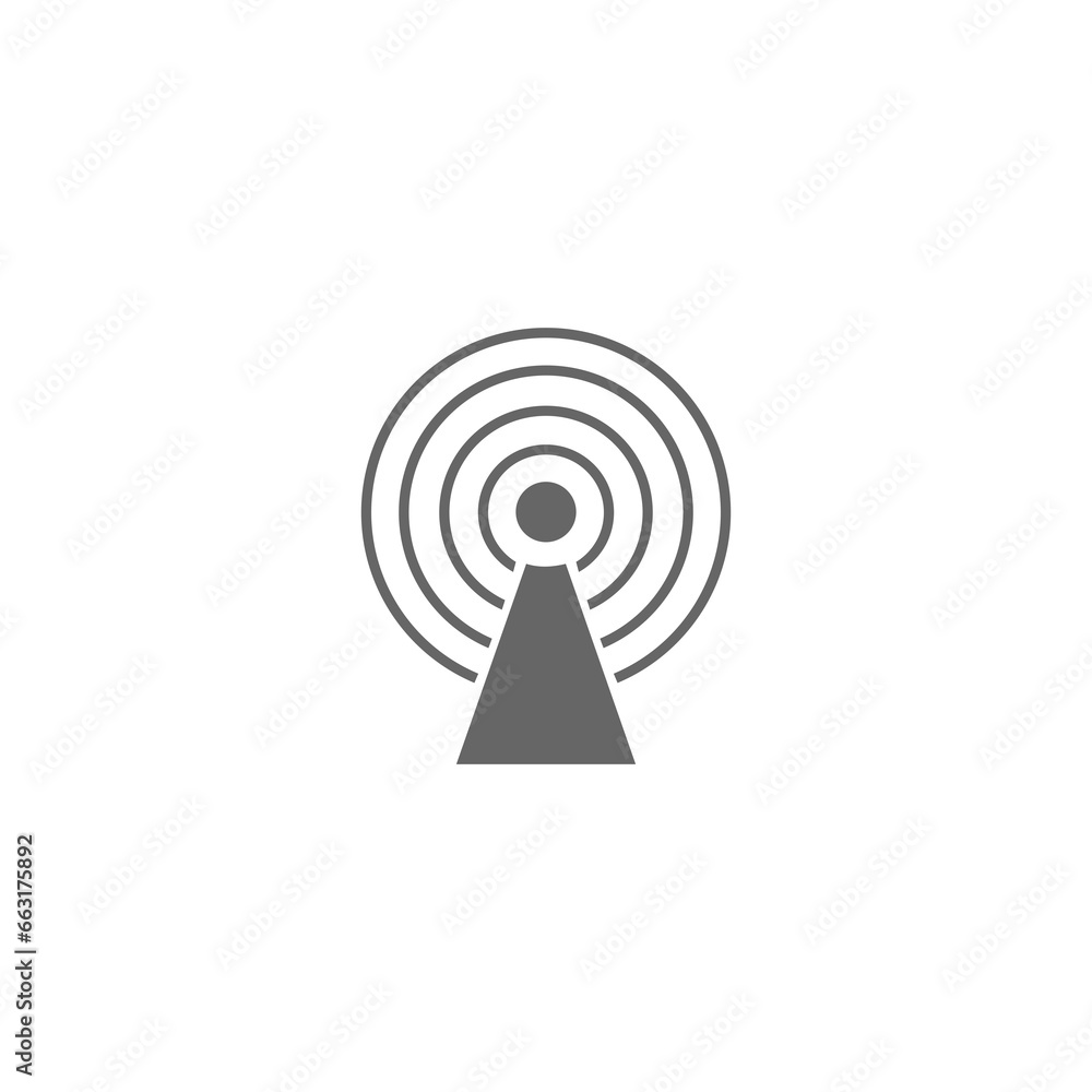 Poster wireless sign icon isolated on transparent background