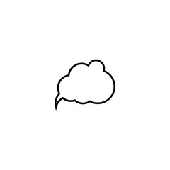 Speech And Thought Bubble icon isolated on transparent background