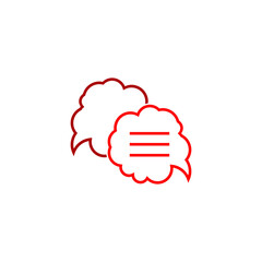 Speech And Thought Bubble icon isolated on transparent background