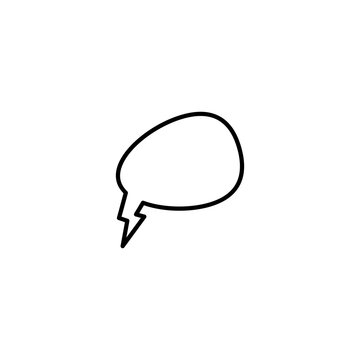 Speech And Thought Bubble icon isolated on transparent background