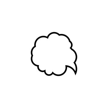 Speech And Thought Bubble icon isolated on transparent background