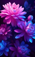 purple and white chrysanthemum