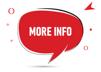 More info speech bubble text. Hi There on bright color for Sticker, Banner and Poster. vector illustration.