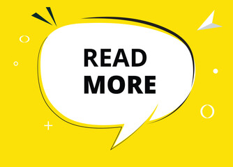 Read More speech bubble text. Hi There on bright color for Sticker, Banner and Poster. vector illustration.