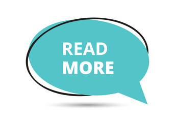 Read More speech bubble text. Hi There on bright color for Sticker, Banner and Poster. vector illustration.