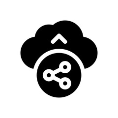 Fototapeta premium upload glyph icon