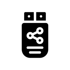 usb drive glyph icon