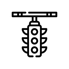 traffic lights line icon