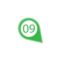 Marker location icon with numbers