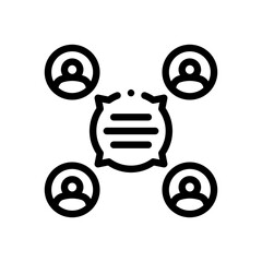 meeting line icon