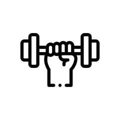 Obraz premium training line icon