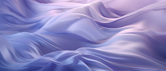 Obraz premium Graceful Textile Art: Lavender Silk Cloth in Fluid Watercolor Form