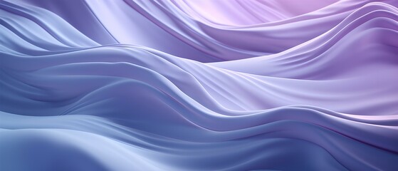 Obraz premium Ethereal Elegance: Delicate Violet Silk Fabric in Watercolor Shape