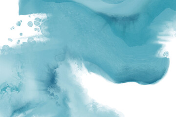 Abstract horizontal blue watercolor background. Vector element.