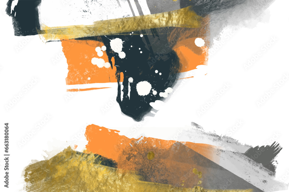 Poster creative abstract art pattern with different shapes. vector illustration.