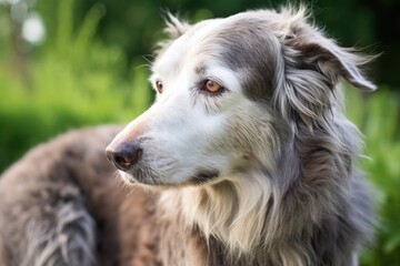 elderly dog with gray hair